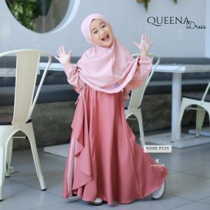 SUKAHIJAB - Dress Anak Queena Kids By Sukahijab - Baju Anak Muslimah Kekinian Bahan Adem
