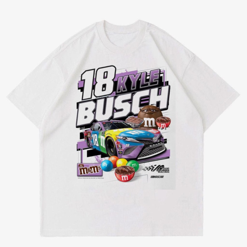 KAOS NASCAR 18 KYLE BUSCH VINTAGE | T-SHIRT BAJU GAMBAR NASCAR 18 KYLE BUSCH | KAOS NASCAR 18 KYLE B