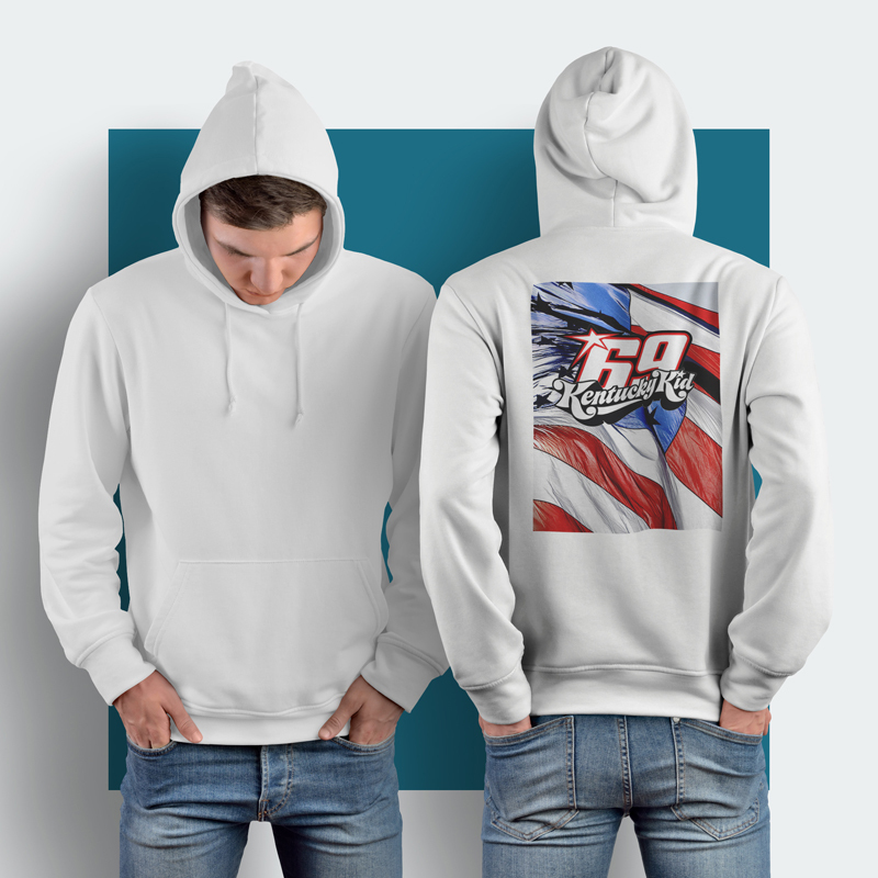 Jaket Hoodie Kentucky Kid Nicky Hayden Hoodie Jumper Pullover & Zipper (Ritsleting) Bahan Cotton Fle