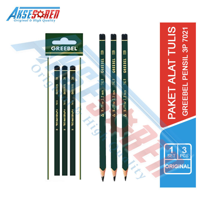 

Aksesoren Paket Hemat Pensil 3 Pcs [Greebel Pensil 7021 HB Triangular] / Pencil Bentuk Segitiga 1 Set / Alat Tulis Anak Sekolah