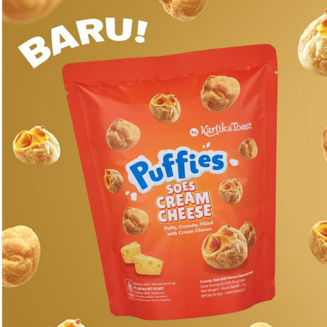 

Kartika Sari Puffies Puffy Soes Cream Cheese / Choco 72 gr