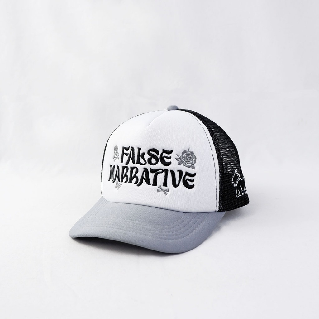 TOPI TRUCKER BORDIR ALLHOOD - FALSE NARRATIVE  / Topi Bisbal / Topi Original Clothing / Topi Premium