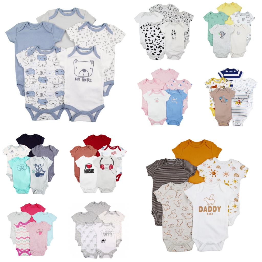 MMS - 5pcs Bodysuit Jumper 0-9Bulan Paket Baju Bayi Anak Newborn Kado Hampers
