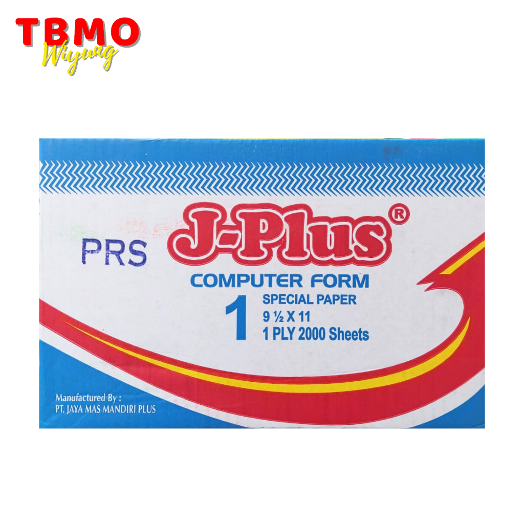 

TBMO Continuous Form J-PLUS 1ply PRS 9,5x11:2 / Kertas Thermal