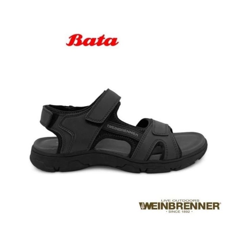 Bata Weinbrener Sandal Gunung Pria Everest Hitam-8616442