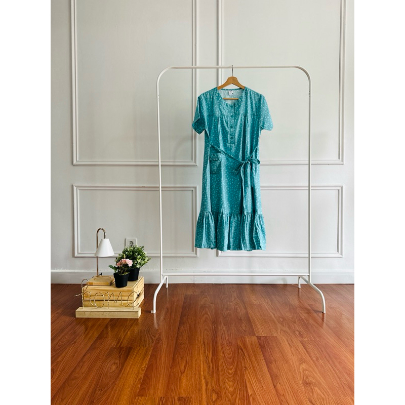 Dobelo Daster Midi Katun Jepang Reita Tosca - Lengan Pendek