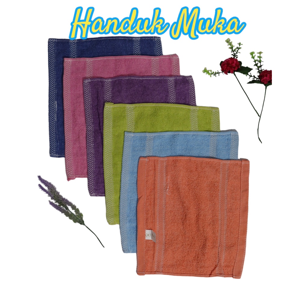 Handuk Muka Saputangan Polos Handuk Kecil Katun Terbaik dan Termurah