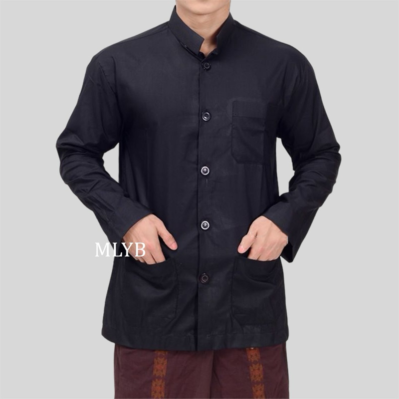 Baju Koko Pria Lengan Panjang Ammu Collection Original Terbaru Model Haibah habaib Pakaian Muslim Co