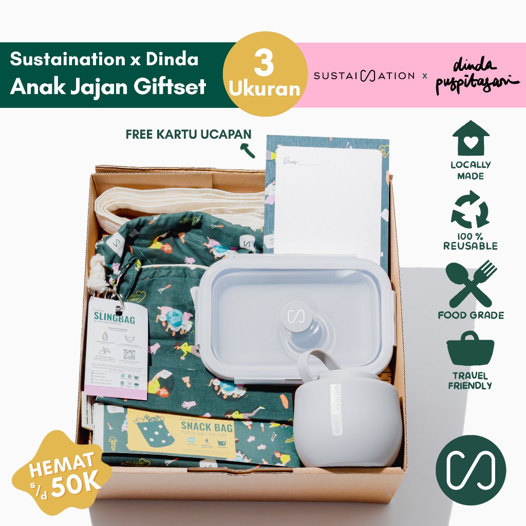 

Sustaination x Dinda Anak Jajan Giftset | Ecofriendly Hampers (3-5pcs)