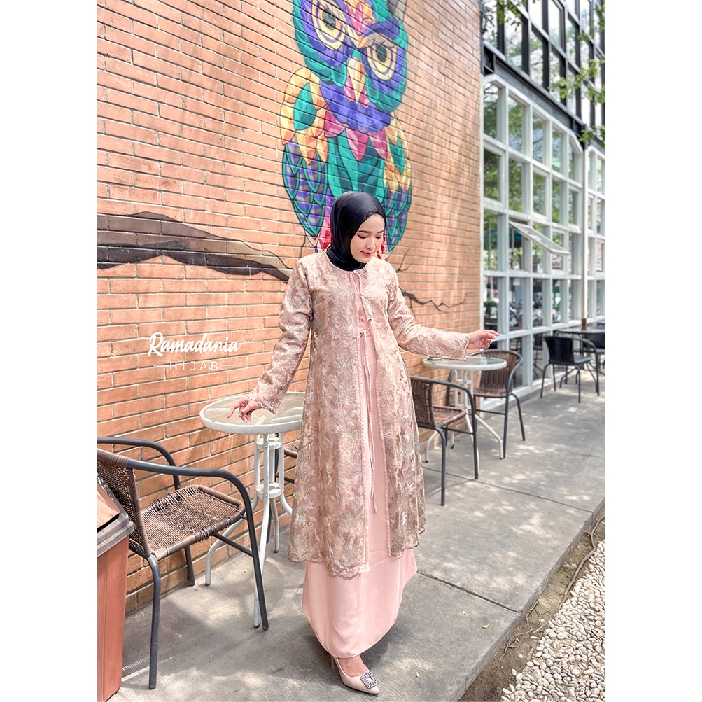 RAMADANIA SARILA TILE 04 DRESS ONLY -DRESS BROKAT- GAUN- DRESS KONDANGAN - LAMARAN - NIKAHAN  WISUDA