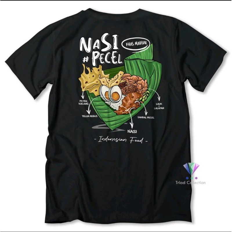 KAOS NASI PECEL KHAS MADIUN INDONESIAN FOOD