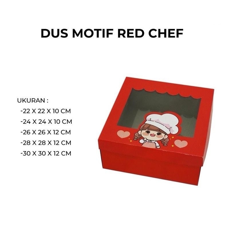 

DUS TART KOKI MERAH TINGGI