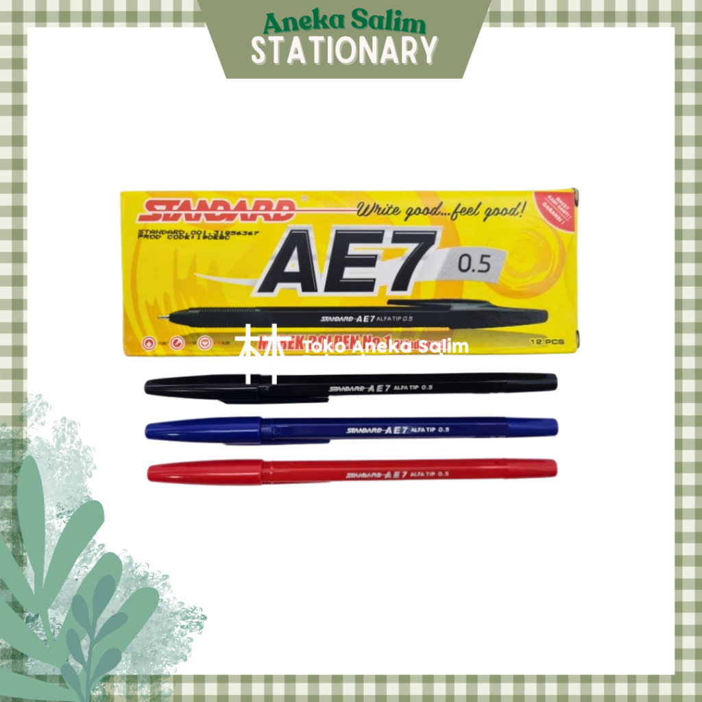 

Anekasalim - Pena Standard AE7 0.5MM ( 1 Lusin / 12 Pcs )