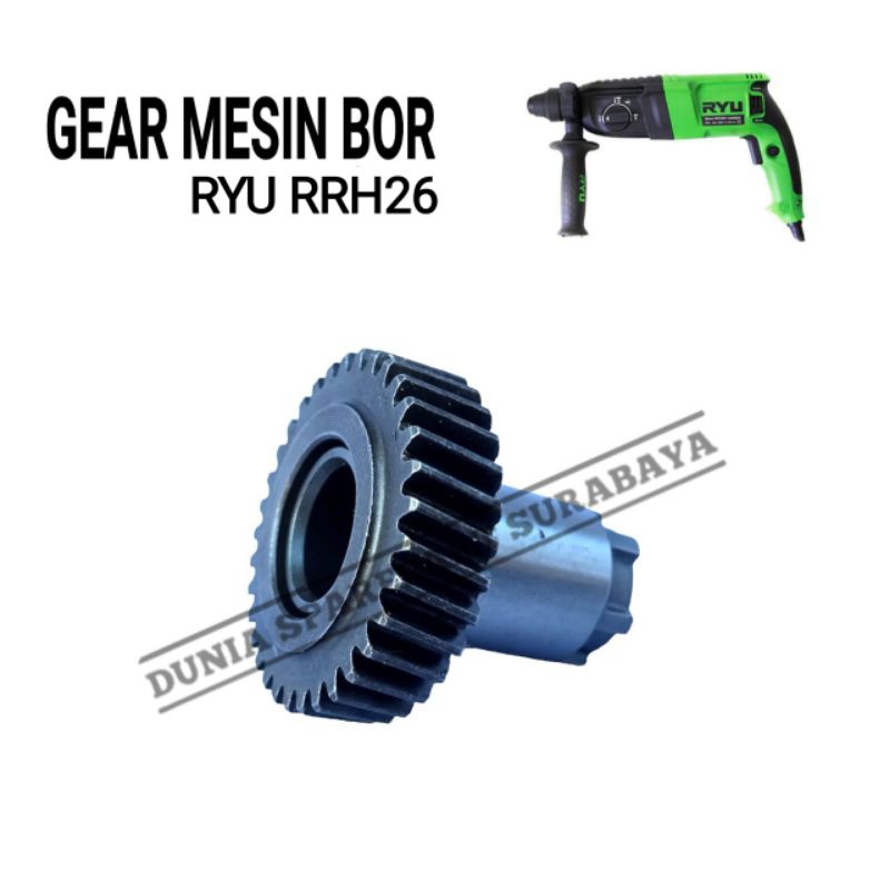 Helical Gear Mesin Bor Rotary Hammer RYU RRH26 / Gigi Nanas Bor 3 Mode RYU RRH 26 / Ger Gir Bor Beto