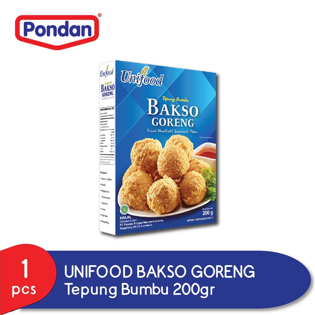 

Pondan Unifood Tepung Bumbu Bakso Goreng 100gram / 200gram