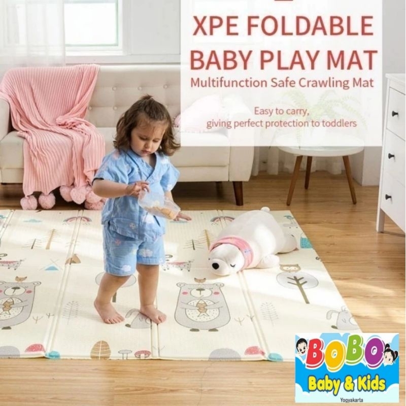 Playmat Bayi bahan XPE standar SNI Matras Lipat Bayi Molion / Speeds Karpet Lipat Bayi Playmate Anak