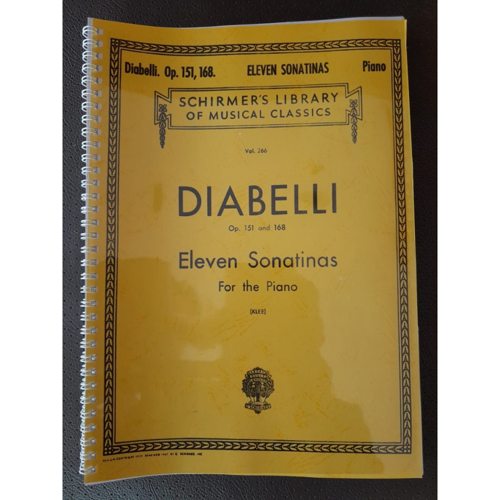 DIABELLI opus 151 DAN 168 ELEVEN SONATINAS - SERI COPYAN - BUKAN BUKU ASLI/ BUKU BELAJAR PIANO/ BUKU