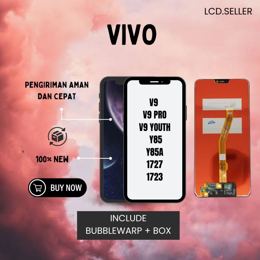 LCD FULLSET TOUCHSCREEN VIVO V9 - V9 PRO - V9 YOUTH - LCD VIVO Y85 - Y85A ORI