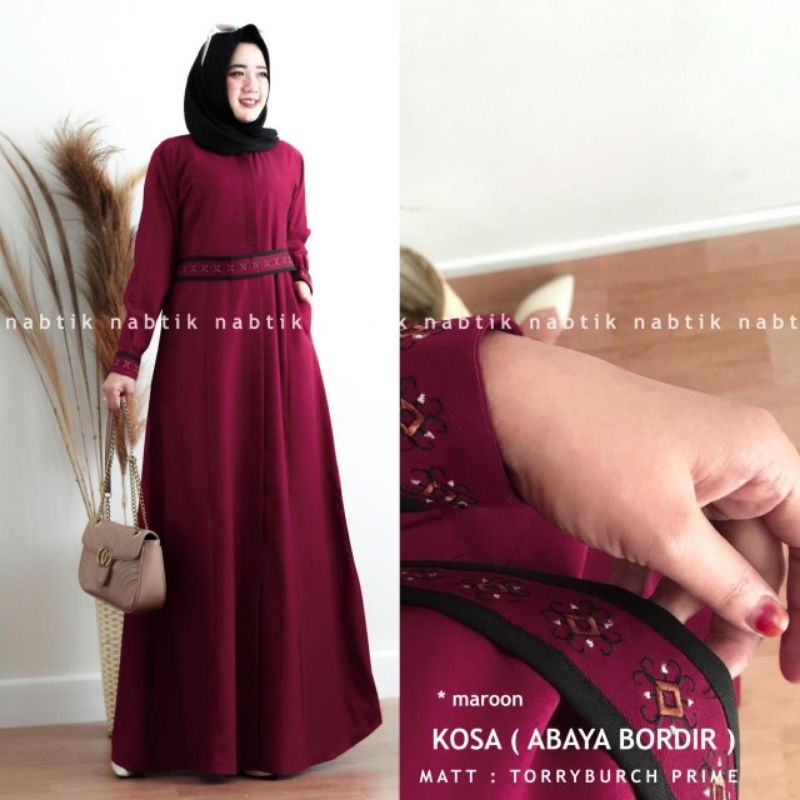 Kosa Abaya Gamis Bordir by Nabtik