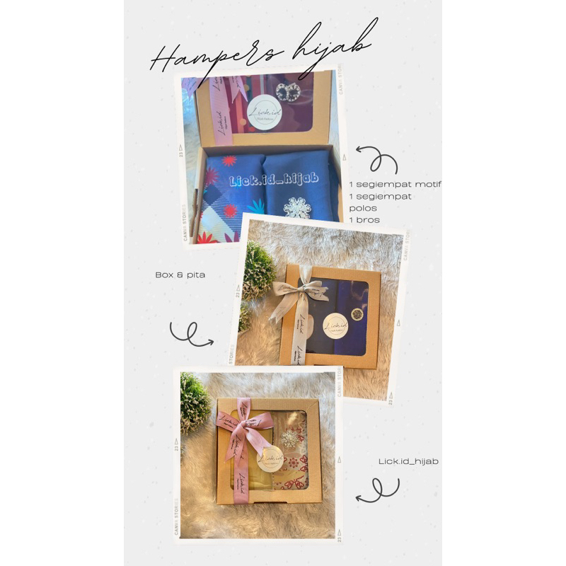 

Paket hampers hijab/Hampers ultah ~001