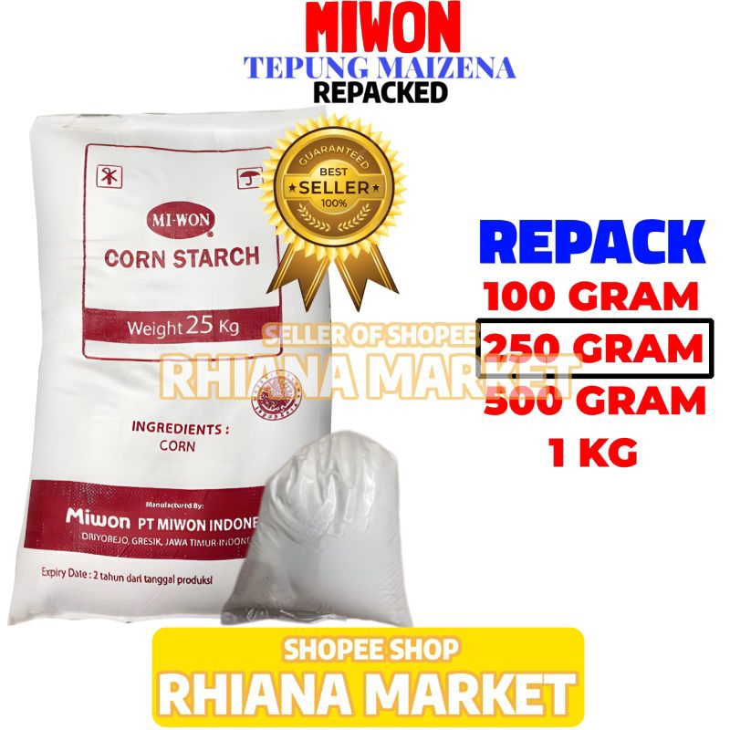 

Miwon Corn Starch Tepung Jagung Repack 250 Gram