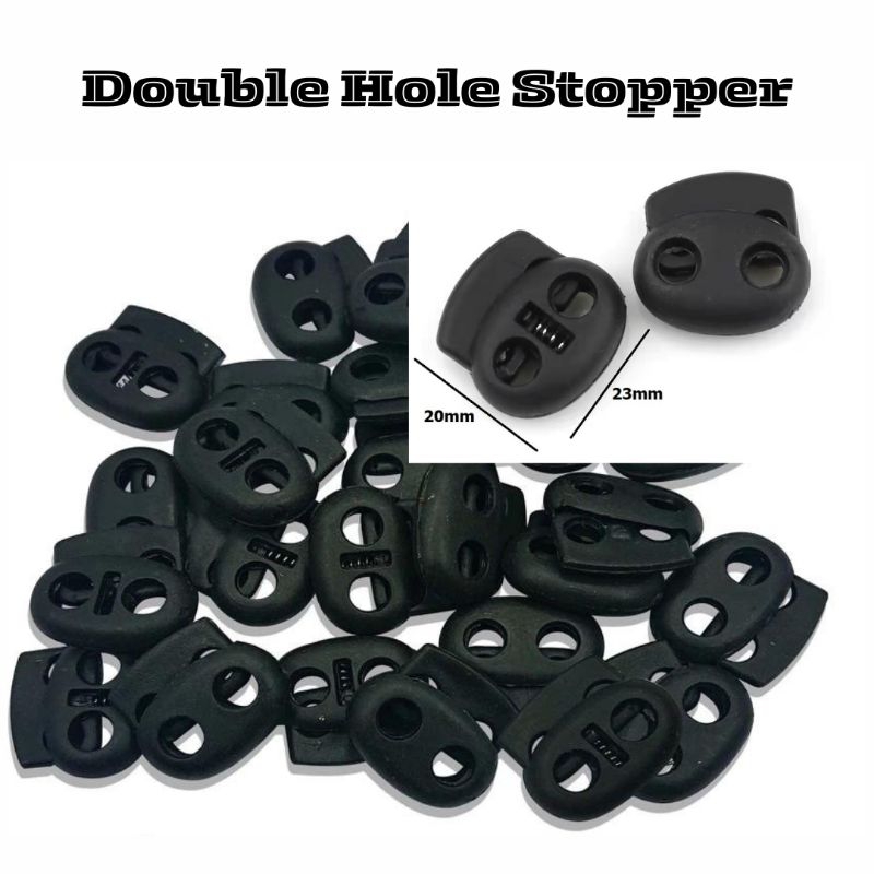 Stopper lubang dua || Stopper lubang || Stopper tali masker || Stopper tas || Stopper Topi || Stoppe