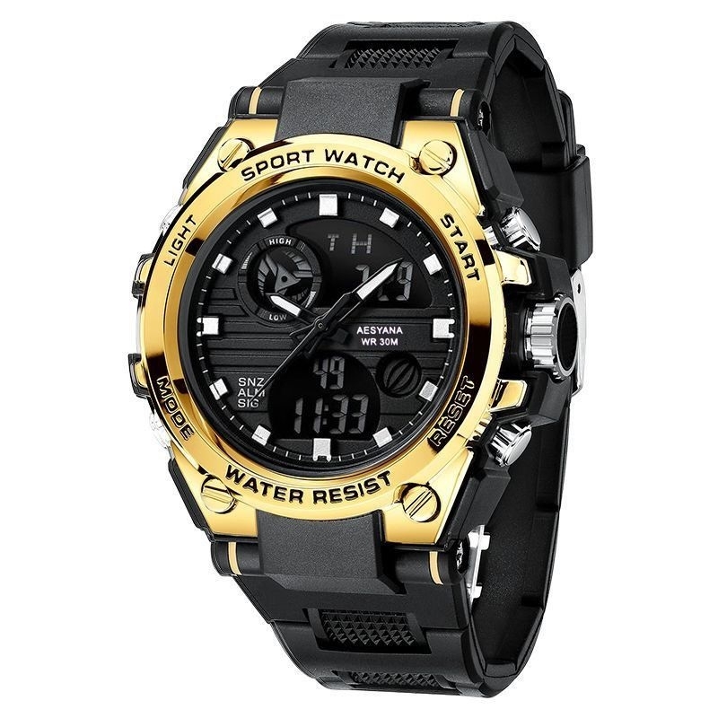 Jam Tangan Pria Digital Analog Tali Rubber Elegan Sport