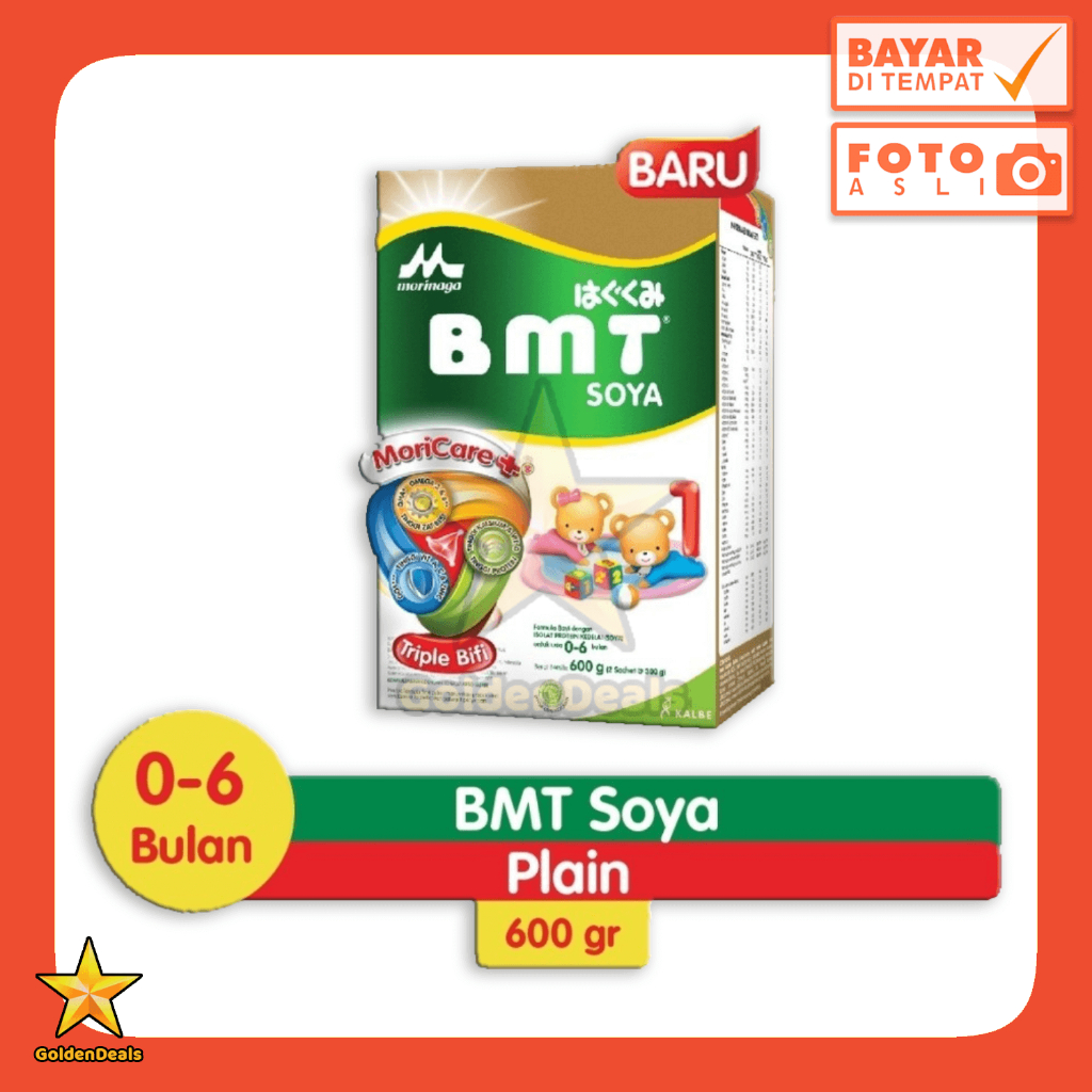 [600 Gram] Susu Morinaga BMT Soya 600 gr - Susu Formula Bayi 0-6 Bulan