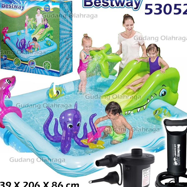 Murah Banget Bestway 53052, 53079 Kolam Renang Anak Keluarga Fantastic Aquarium dan Menara Penjaga P