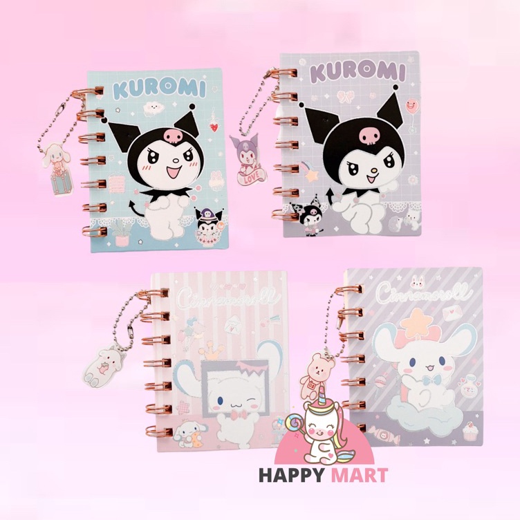 

Model Baru Notes kuromi x cinnamoroll chain mini Terbatas