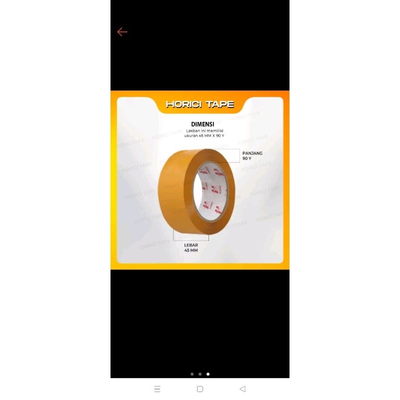 

HORICI 45MM*90Y LAKBAN BENING DAN COKELAT TAPE