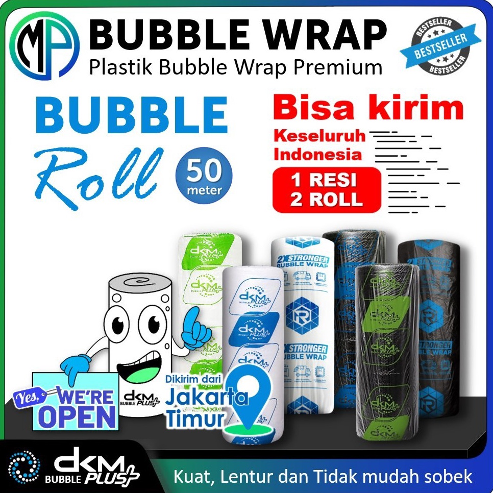 

12.12 SALE Pembungkus Plastik Bubble Roll 125cm x 50m / Bubble Wrap Roll 125cm x 50m Bening Hitam DKM / Babel Wrap / Buble Wrap / Bubblewrap Merek DKM Rusfet !!!