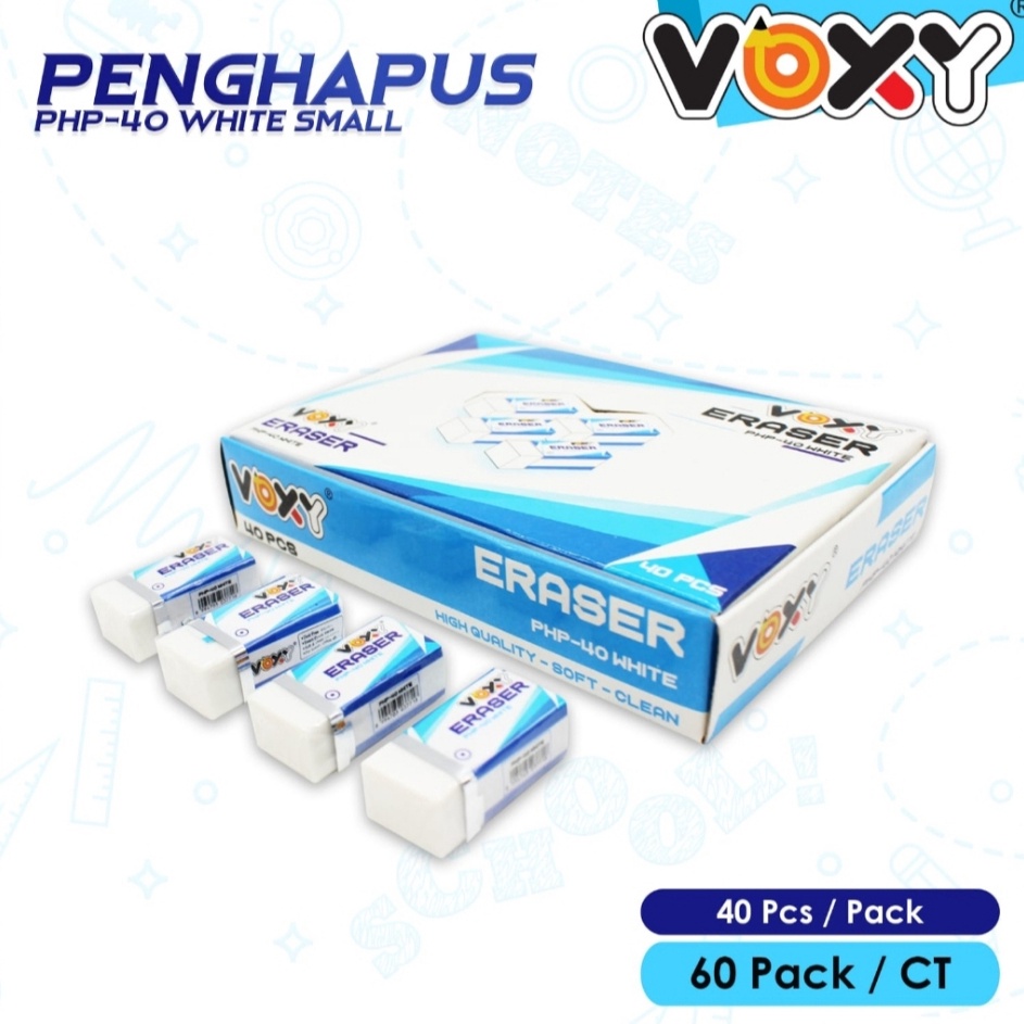 

Murah Banget 1 Pack 40 pcs Penghapus Pensil Ogino / Voxy / GM Ready
