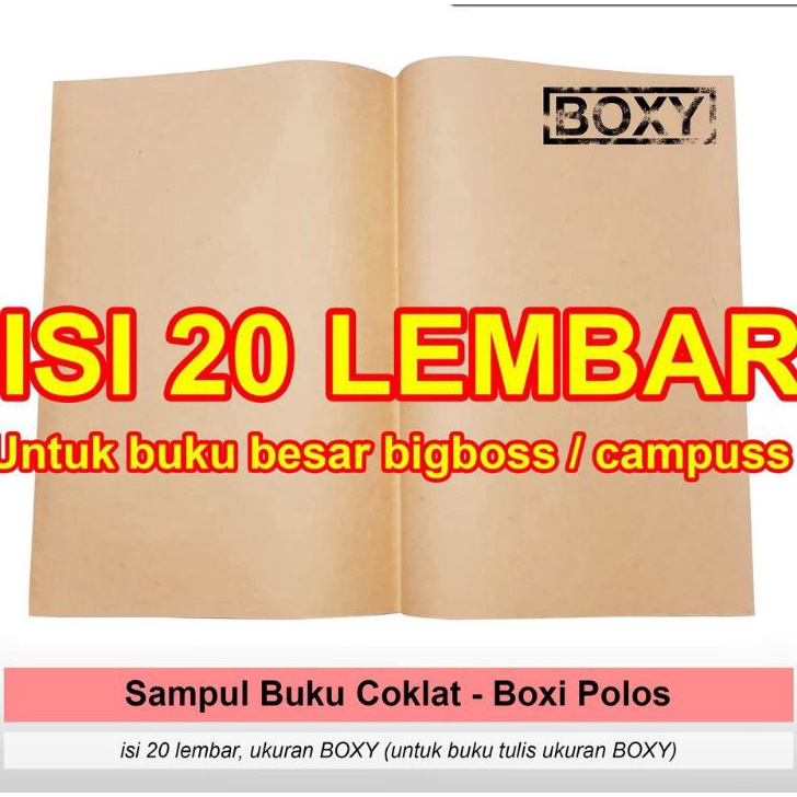

Baru Sampul Buku coklat Boxy Polos ( 1pak/20lbr ) ➩↓✮≛