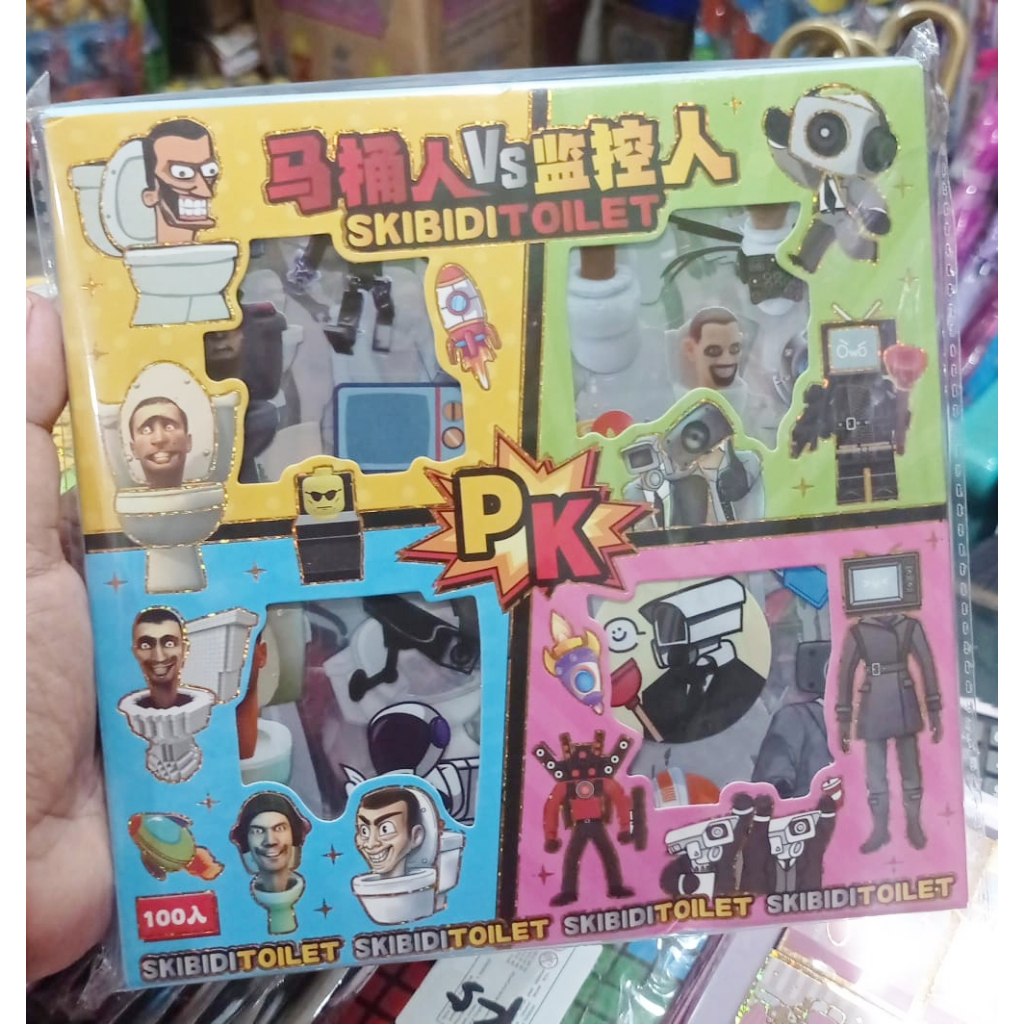 

Skibidi Toilet Sticker Transparent TV MAN CCTV MAN Stiker Botol Deco
