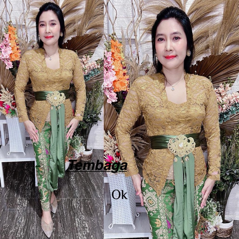 Kebaya bali brokat strait sofia/kebaya brokat strait/kebaya sofia/kebaya brokat bali/ Lengan panjang