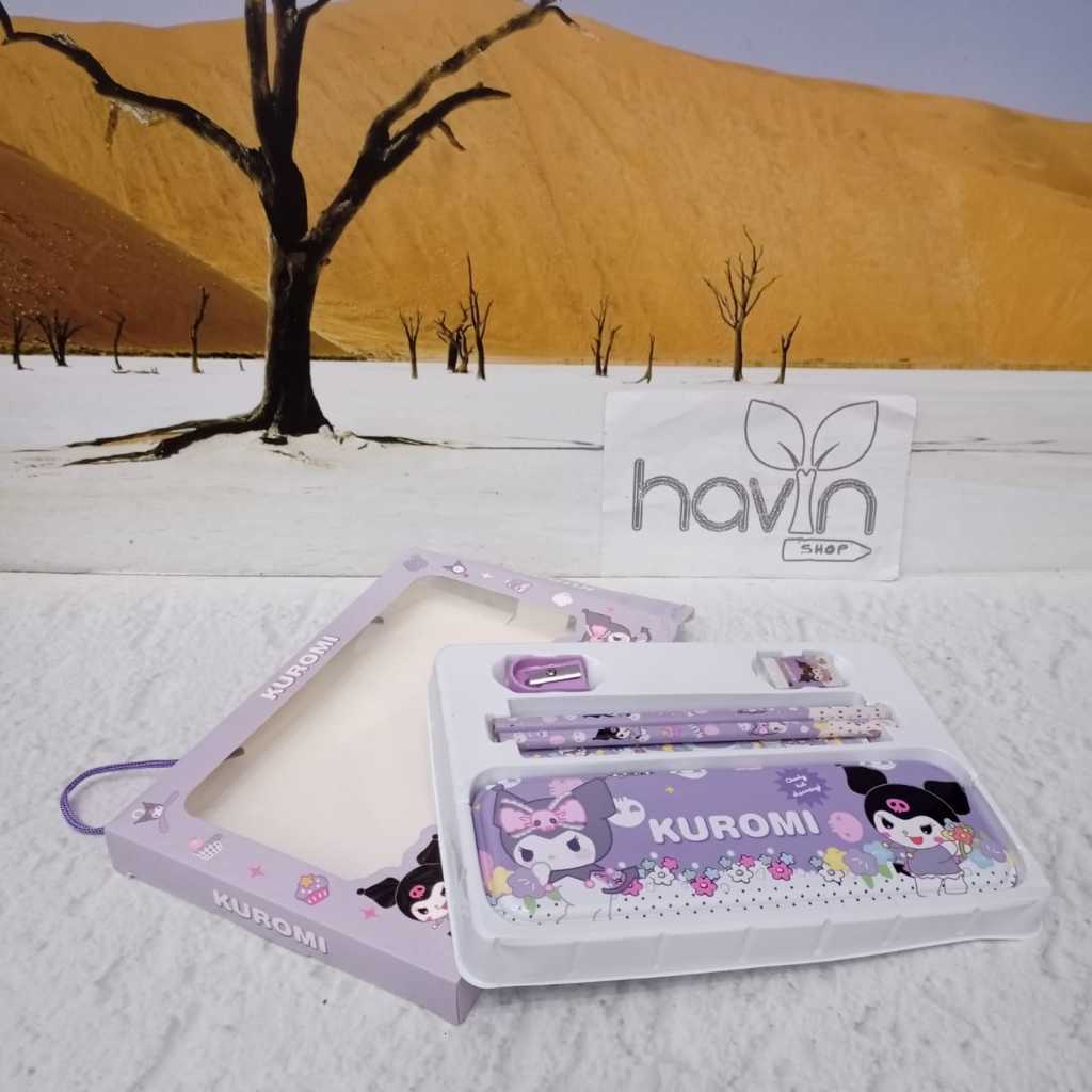

paket ALAT TULIS 9522/STATIONERY SET/STUDY SET 107 SANRIO KUROMI CINNAMOROLL