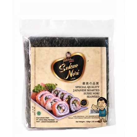 

Readystock Tokinori Sakao Sushi Nori Reguler- Roasted Seaweed- Rumput Laut 50 pc Terupdate