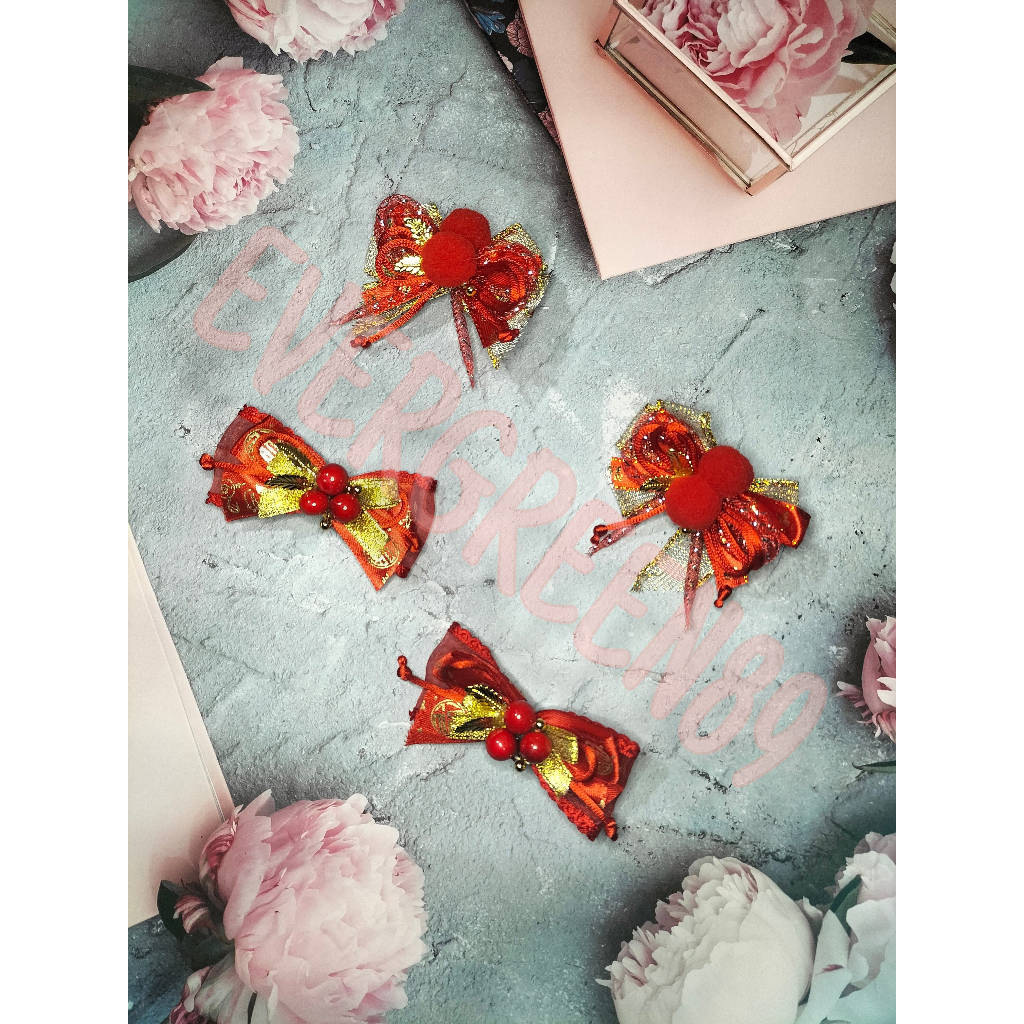 pita imlek / jepitan rambut anak / jepitan rambut imlek