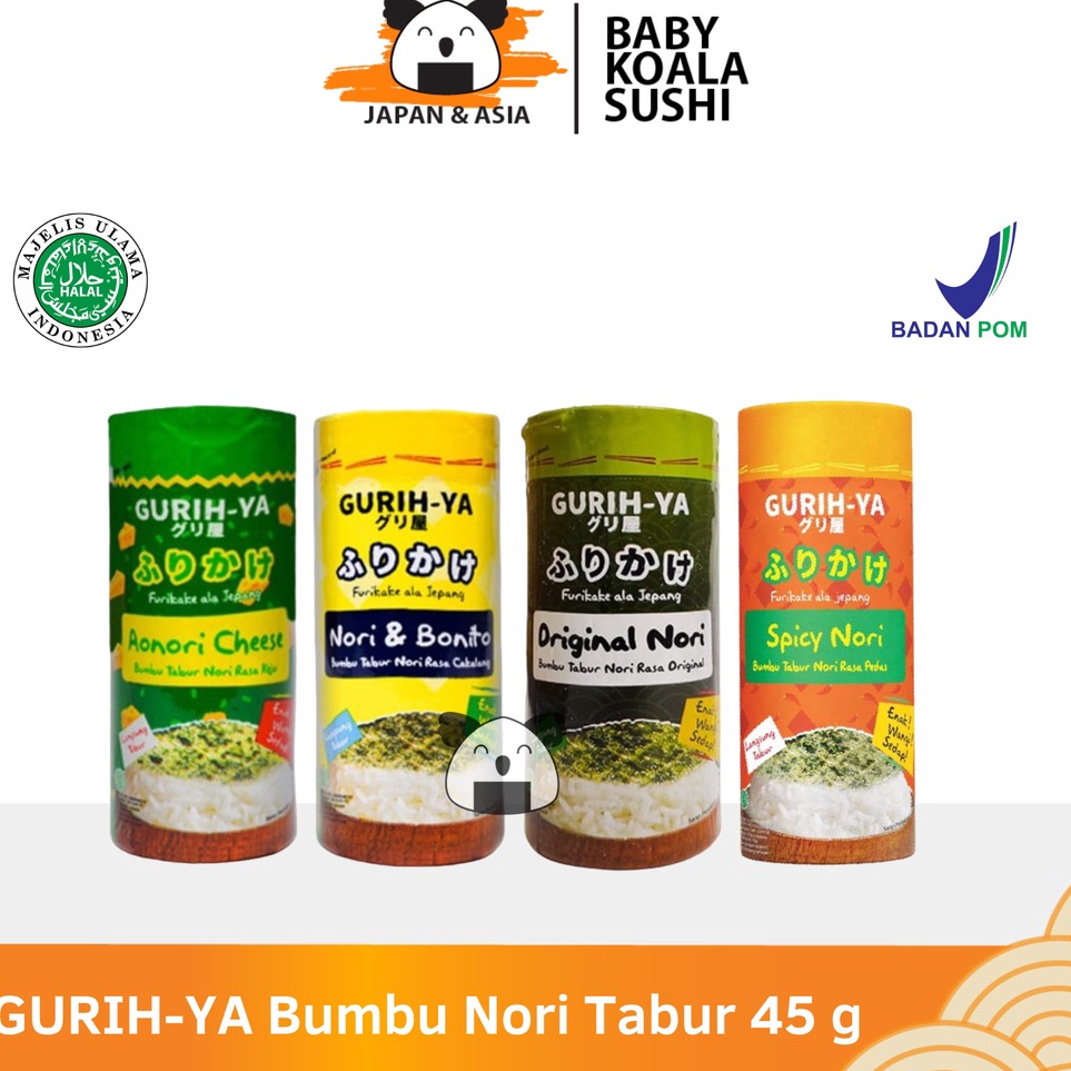 

Laris GURIH-YA Bumbu Tabur Nori 45 g Halal | Seaweed Nori Seasoning | Non MSG Best