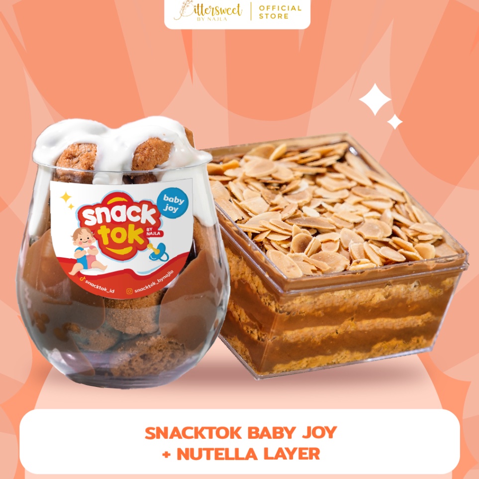 

Terbaru Bittersweet by Najla - Bundling Choco Hazelnut Layer & Baby Joy Snacktok ➢❈