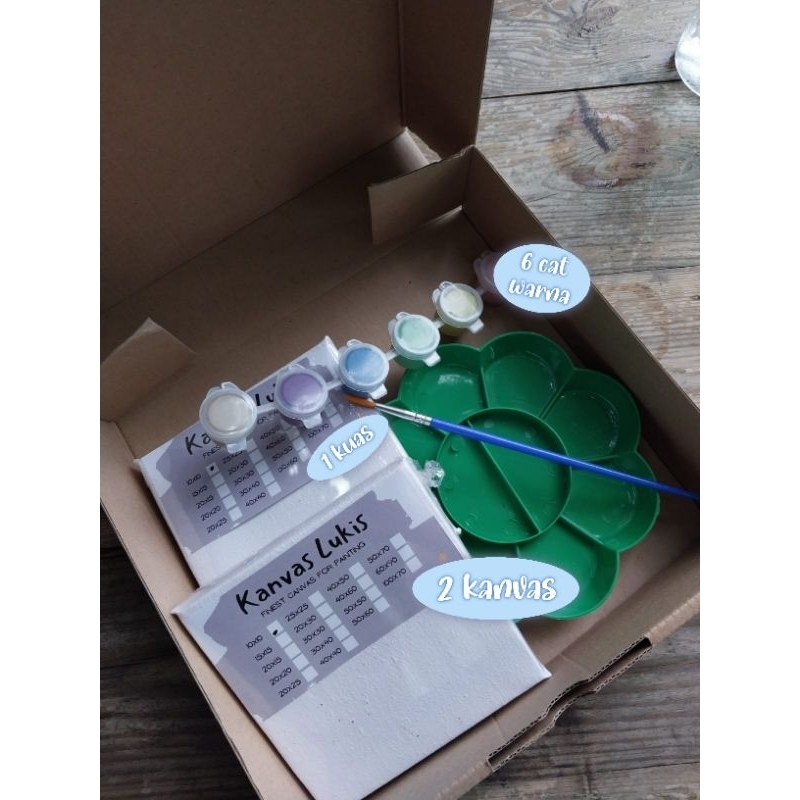 

Set Melukis 2 Kanvas / set lukis / set kanvas / paketan melukis / paket hemat / quality time / hadiah kado