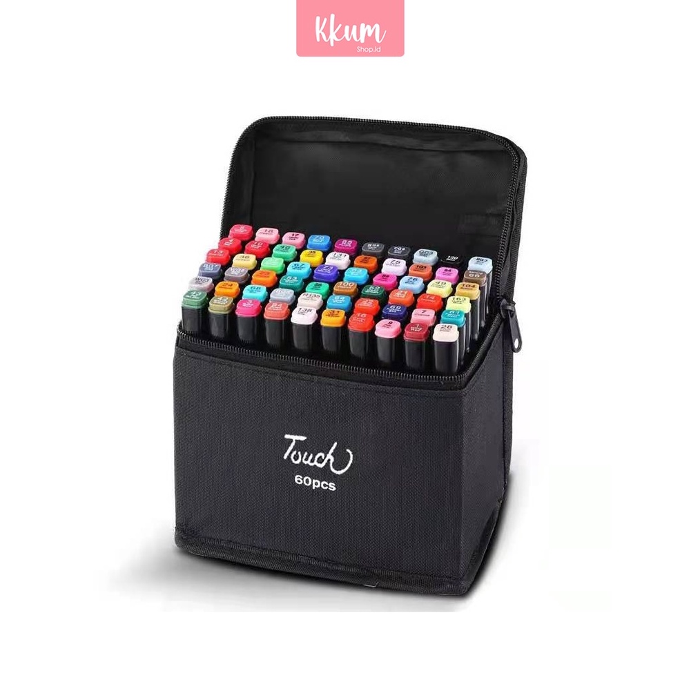 

Terbaik 24/36 Color coloring marker touch/ 24/36 warna spidol warna dengan bag/ Market set dual head !