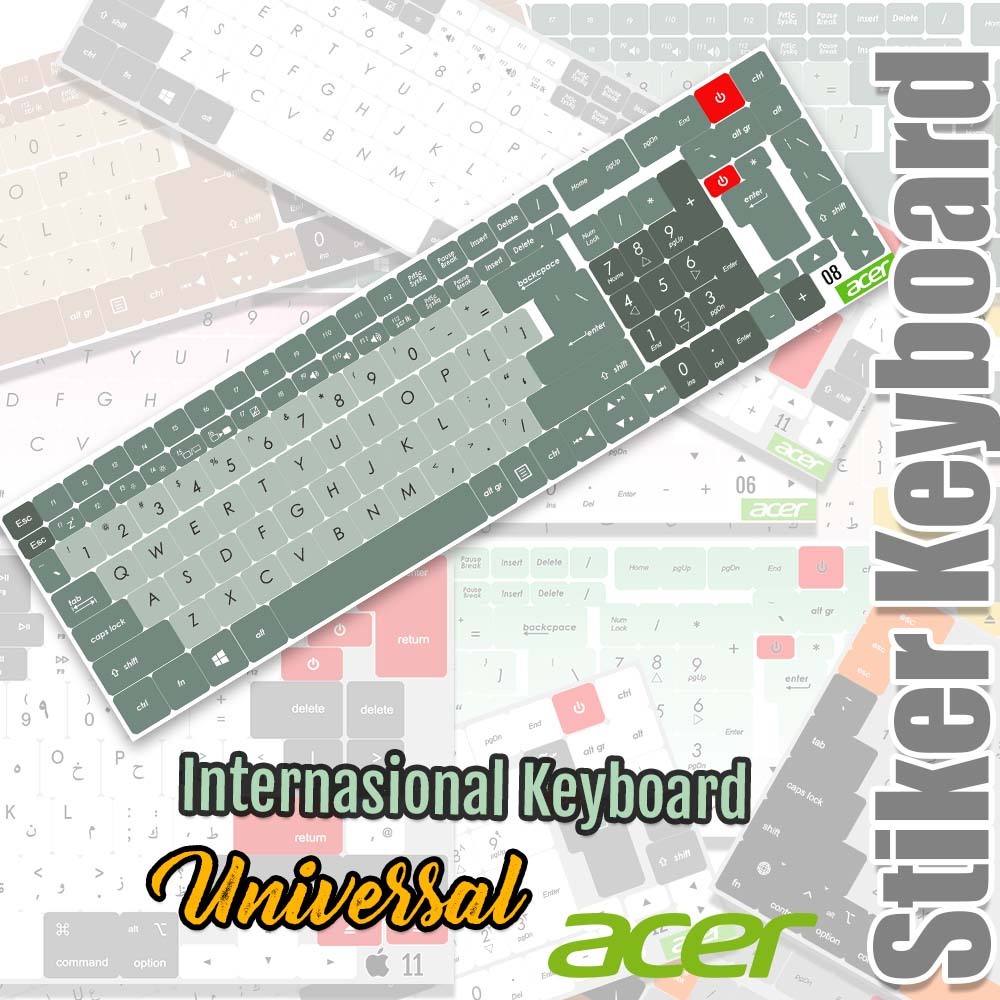 Acer Stiker Keyboard | Universal Keyboard Garskin Laptop Acer