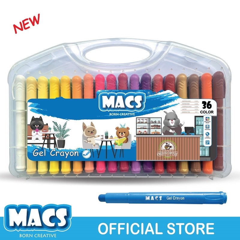 

Bisa COD MACS Gel Crayon 36 Warna Colors buruan