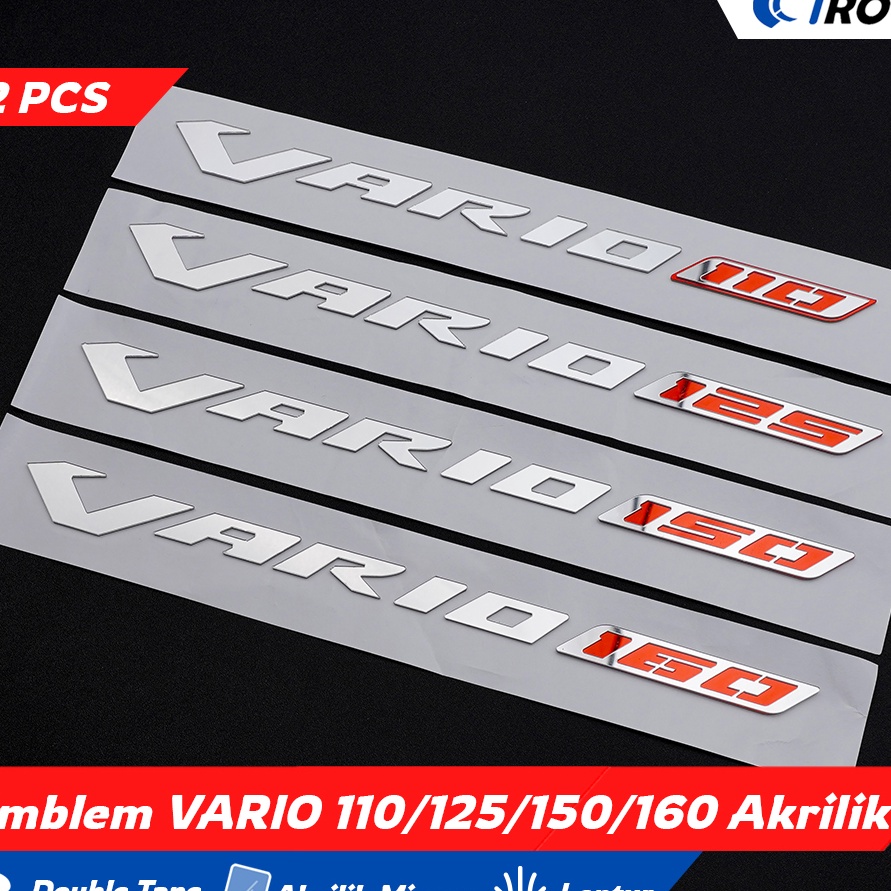 Kode CKX768 Emblem Vario Timbul 3D Vario 110 125 150 160 Stiker Vario Timbul Logo Vario Original Sti