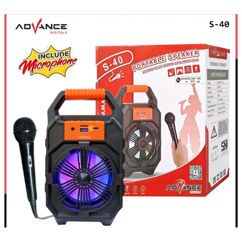 S40 Speaker Portable Advance S 40 Bluetooth
