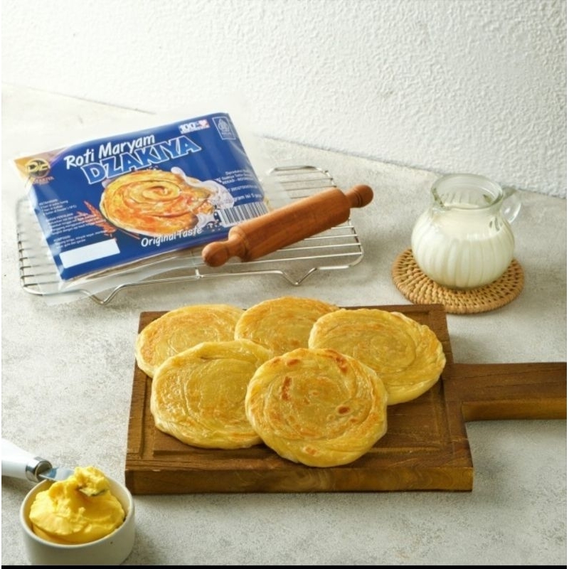 

ROTI MARYAM/ CANAI DZAKIYA RASA ORIGINAL (FROZEN, HALAL) ISI 5 PCS