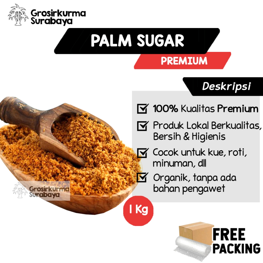 

Gula Aren Bubuk 500gr Kualitas Terbaik Natural Palm Sugar Gula Semut Palem Serbuk Untuk Makanan Kue