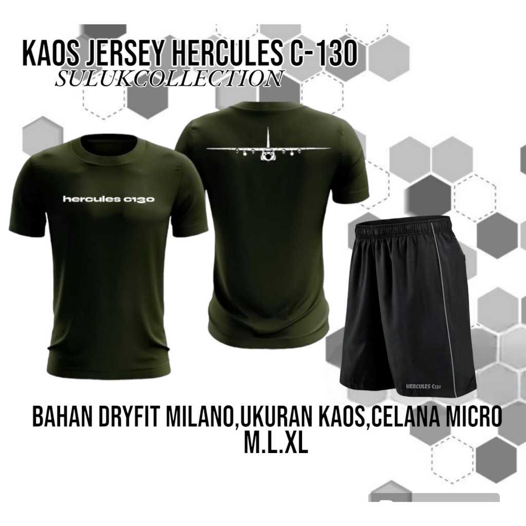 Kaos Jersey STELAN HERCULES C 130 / Kaos PESAWAT HERCULES C 130 Terbaru Bahan DRYFIT MILANO